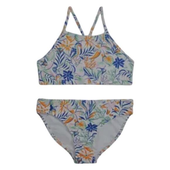 Ralph Lauren Childrenswear Girls 16 Tropical-Print Two-Piece Swimsuit 6088 16 - Picture 1 of 3